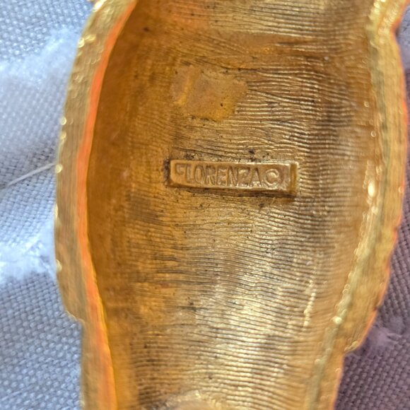 Vintage Florenza Owl Pin Gold-Tone Finish, Cabochon Eyes - Picture 14 of 15